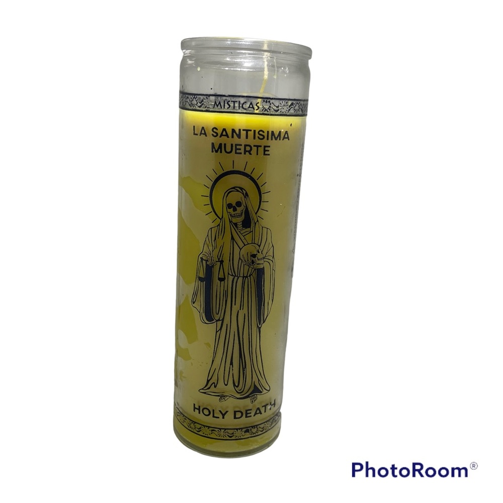 Yellow Holy death 7 days candle/ vela Santa muerte amarilla 7 días